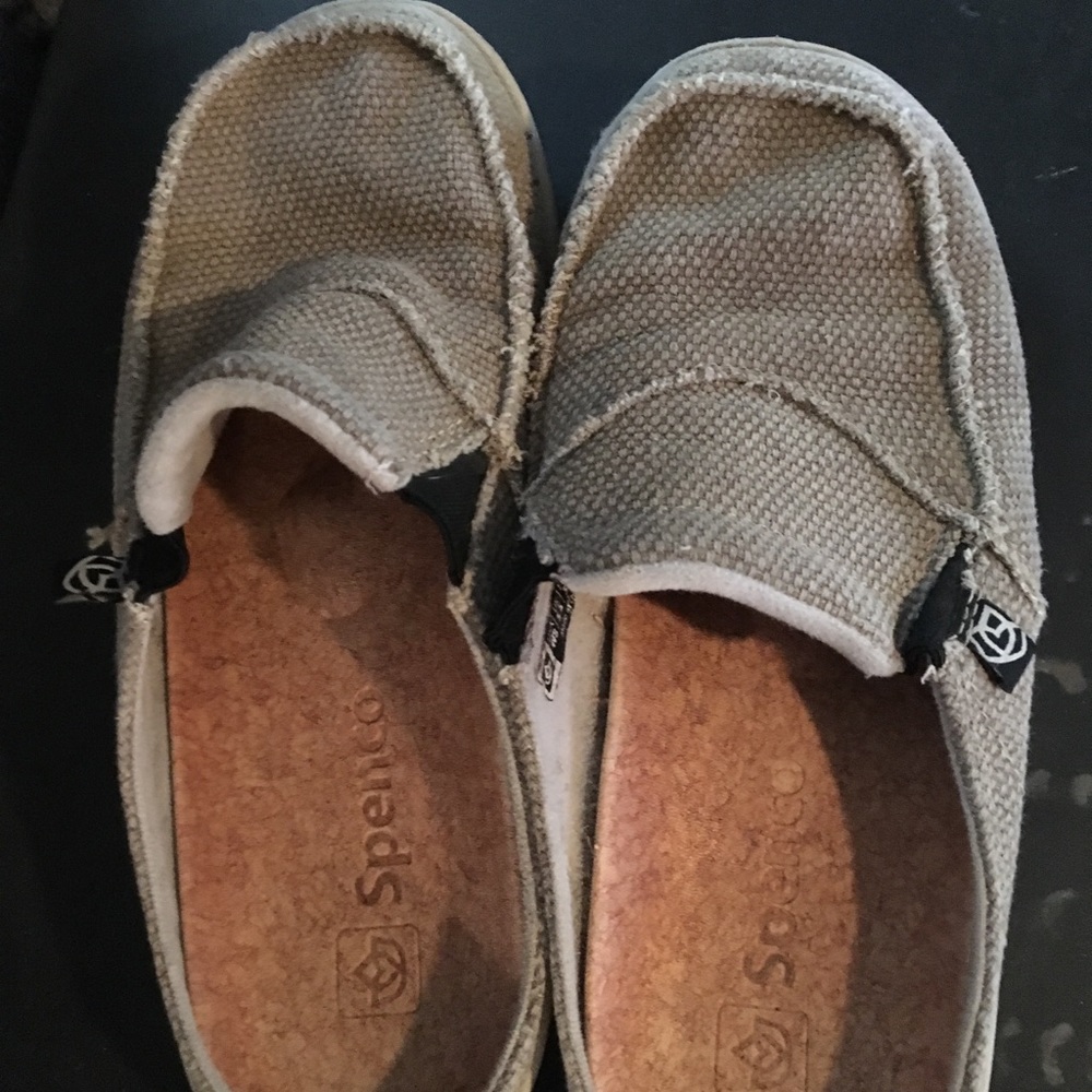 Spenco Women's Siesta Slide Canvas Shoes Charcoal